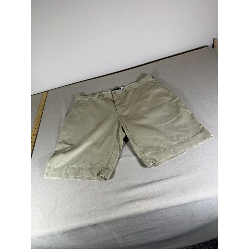 VINTAGE Polo Ralph Lauren Chino Shorts Size 38 Beige 11 inch Summer Mens